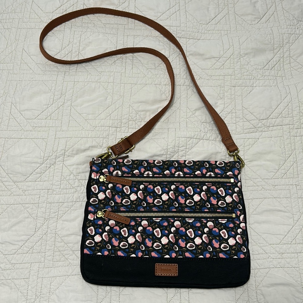 Fossil floral crossbody bag